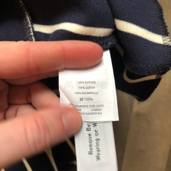 J Crew Navy & White Stripper Shortsleeved Shirt - Picture 4 of 5